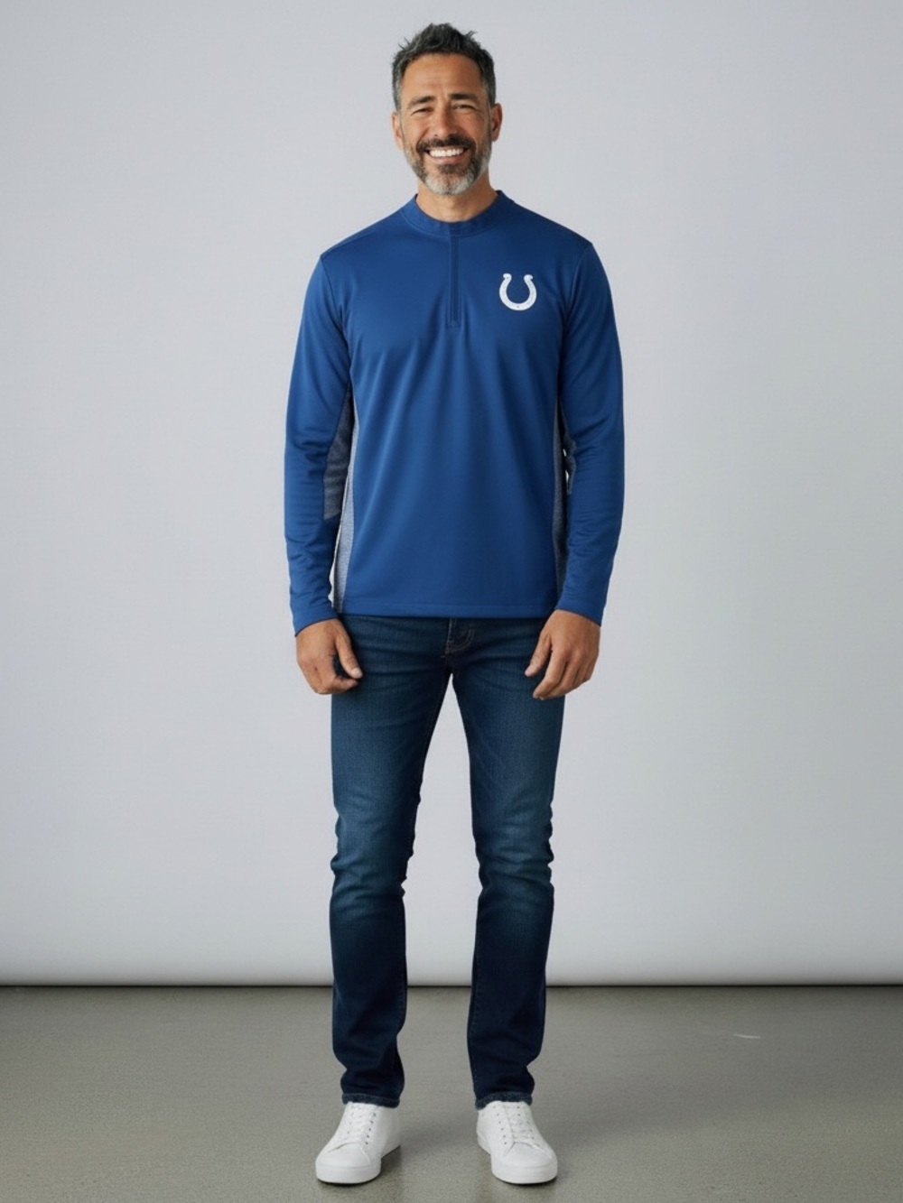 Indianapolis Colts Men’s Long Sleeve Quarter Zip Fanatics Pullover - XL